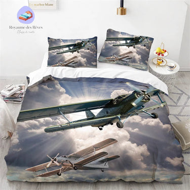 Housse de Couette Avion à Hélice